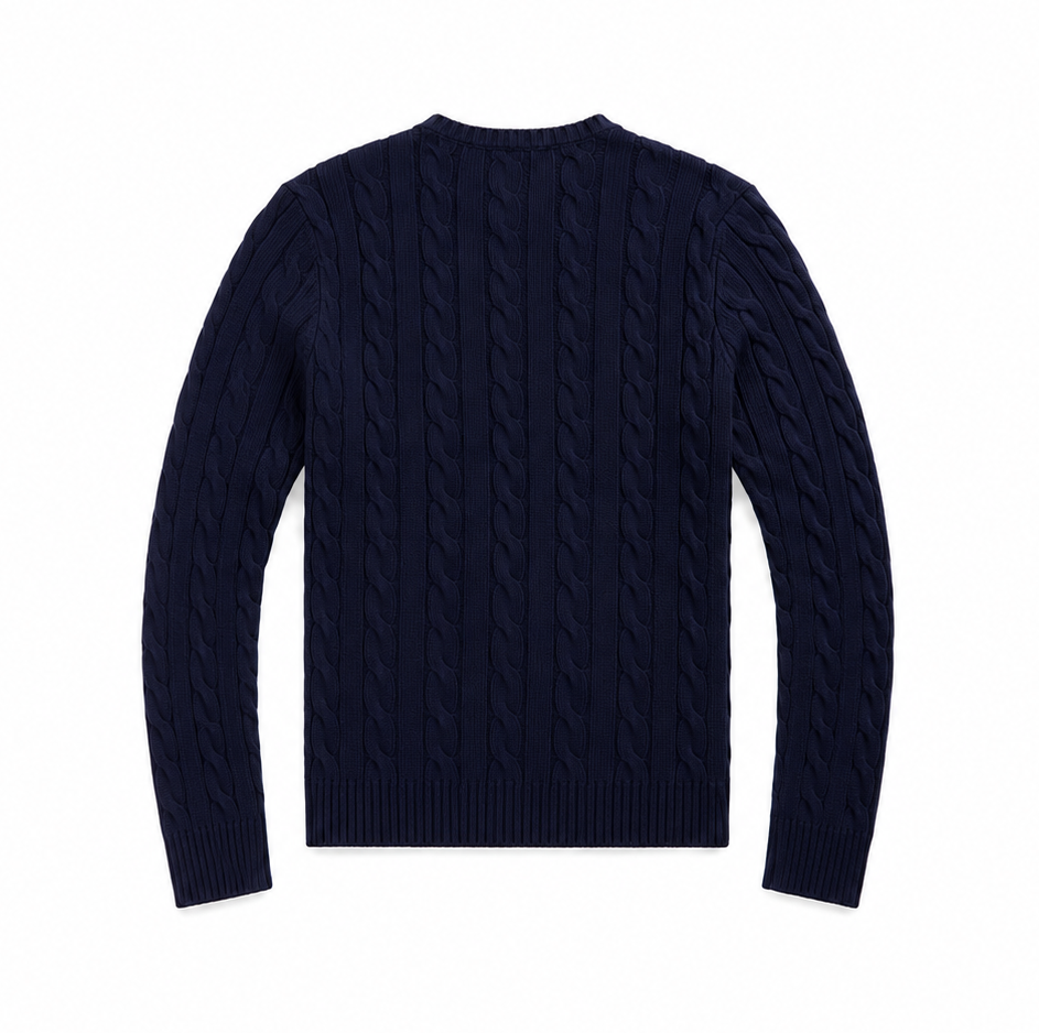 R.L CABLE KNIT COTTON SWEATER