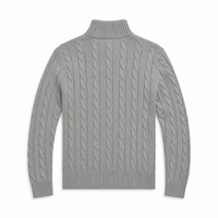 R.L HALF-ZIP CABLE KNIT COTTON