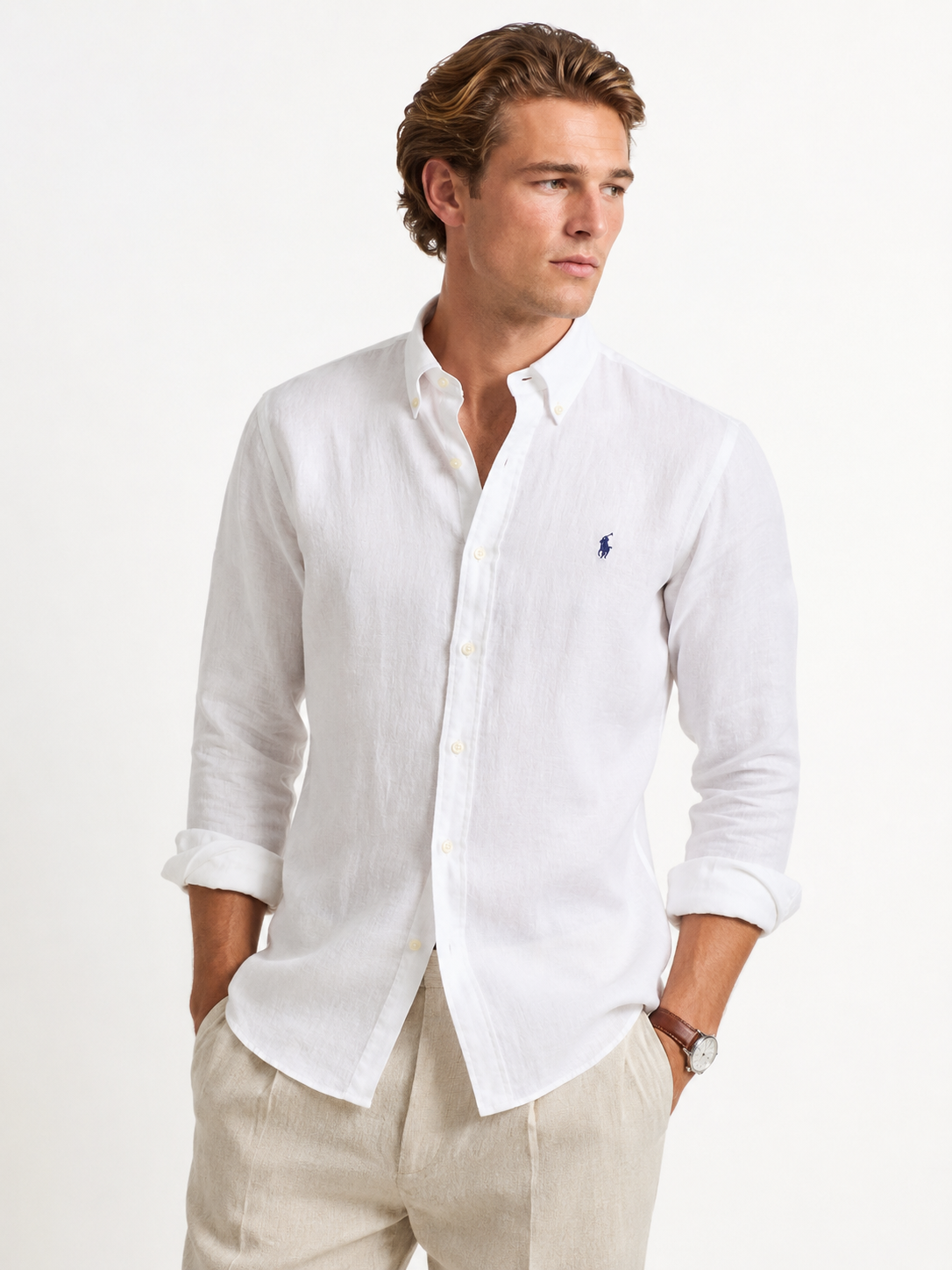 R.L (SLIM-FIT) LINEN SHIRT